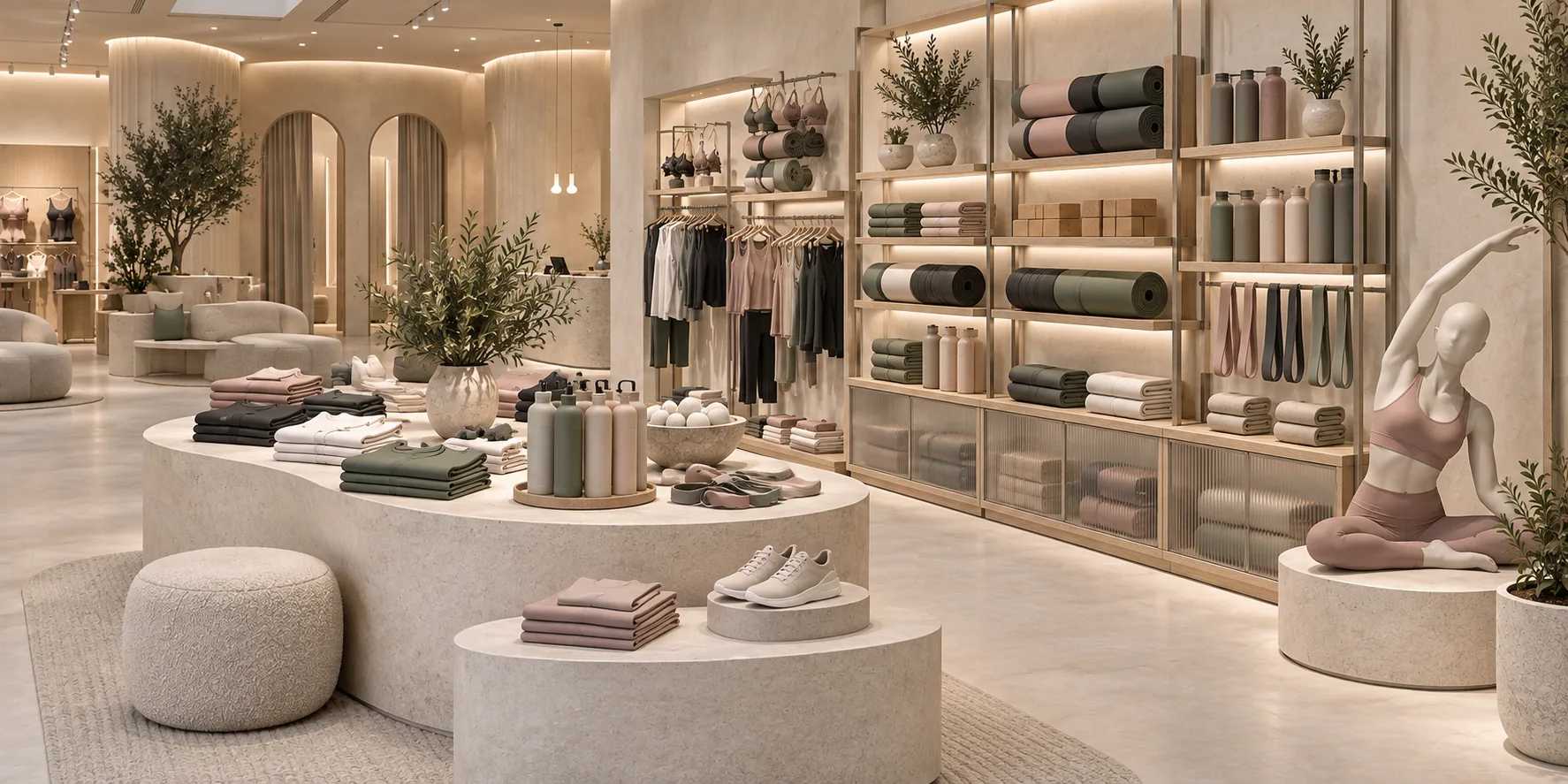 Yoga and pilates product area