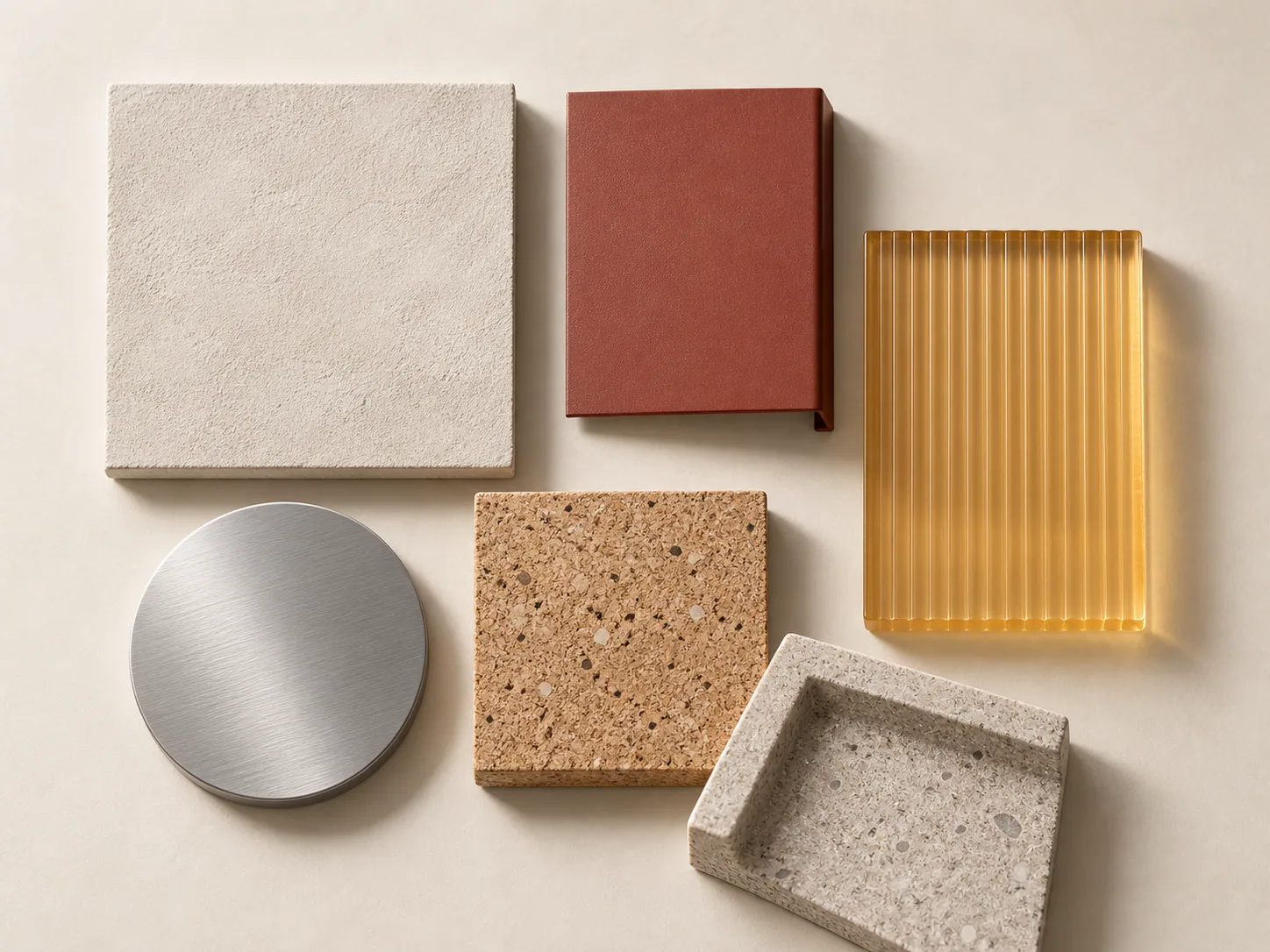 Design board: material and colour palette