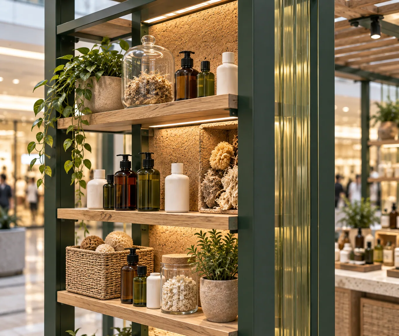 Textured panel and product shelf